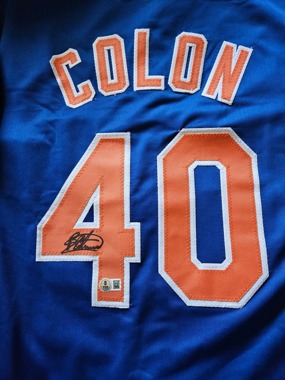 Bartolo Colon Signed & Beckett Authenticated New York Mets Jersey.